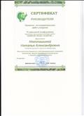 Сертификат руководителя проектно-исследовательских работ учащихся VI школьной конференции проектно-исследовательских работ "Зажигай сердца талантом..." от 10.04.2013г.